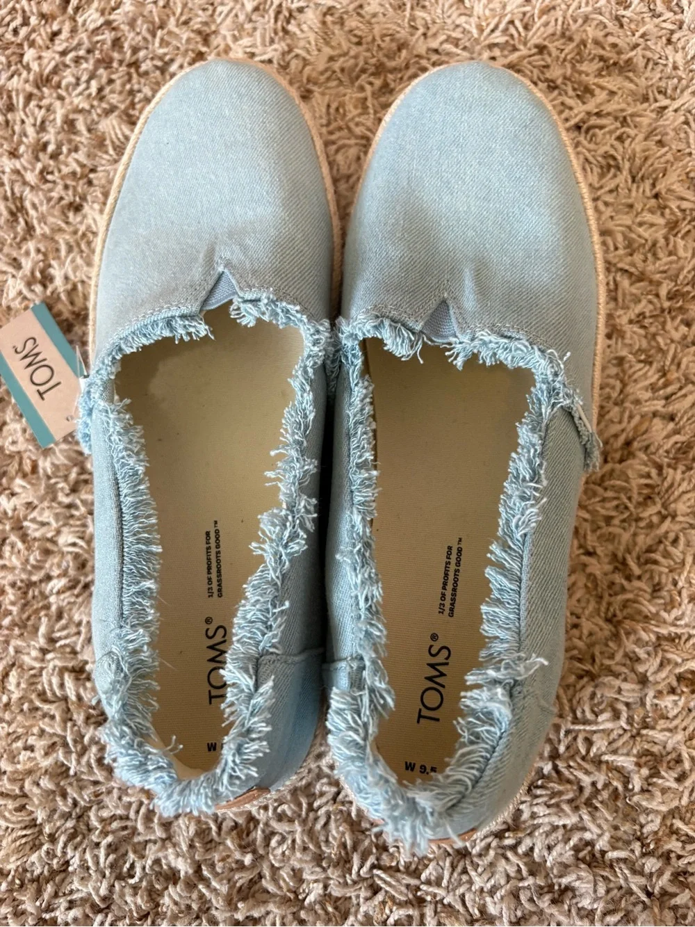 TOMS Valencia Espadrille Slip-On  Platform Women's size 9.5 NWT!!!